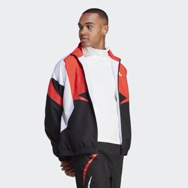 Red, White, and Black Track Suit – The Look!