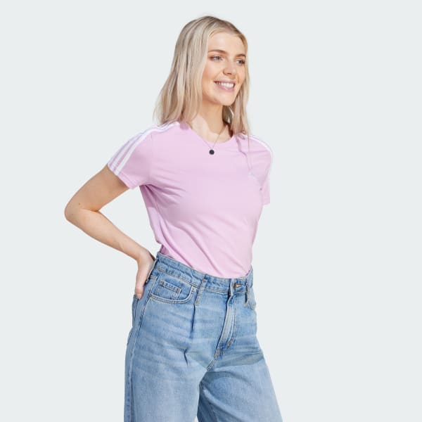Violeta Playera Essentials 3 Franjas Ajustada