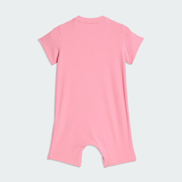 Rosa ENTERIZO DE MANGA CORTA ACANALADO