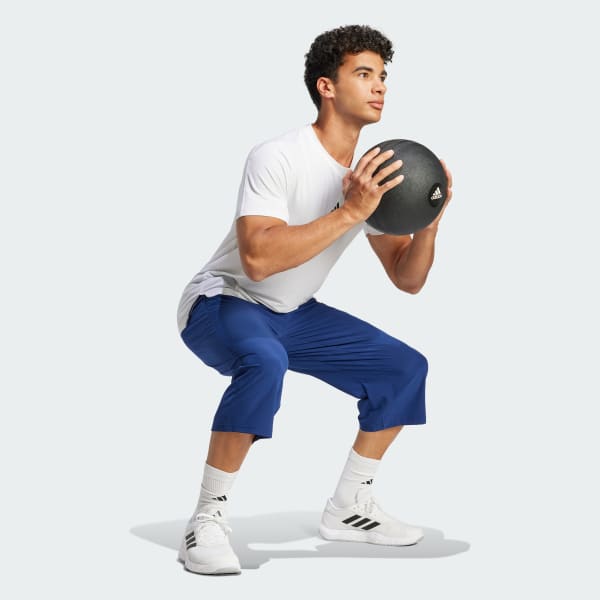 Bleu Pantalon 3/4 en toile Train Essentials