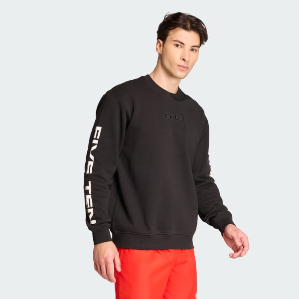 adidas Five Ten Logo Crew Neck Sweatshirt - Black | Free