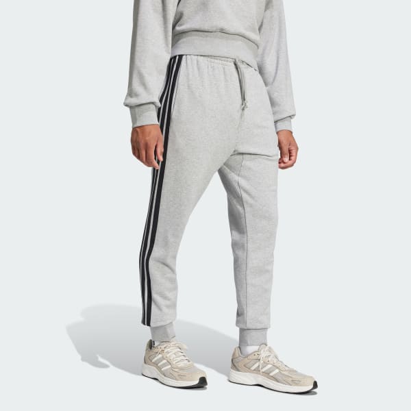 Γκρι Essential 3-Stripes French Terry Pants