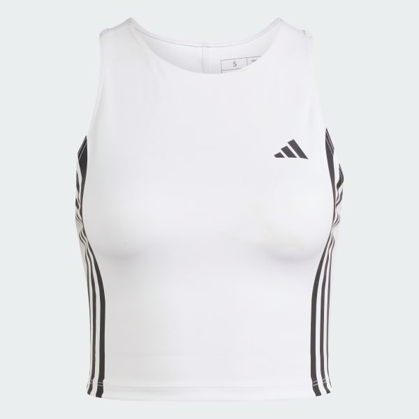 adidas Own the Run 3-Stripes Tank Top - White | Women's Running | adidas US
