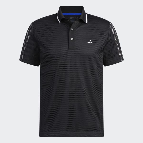Đen Áo Polo Lưới Hai Lớp Cooling Touch Statement