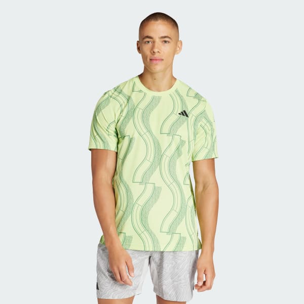 Verde Camiseta Club para Tenis Estampada