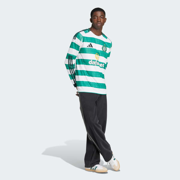 Weiss Celtic FC 25/26 langärmeliges Heimtrikot