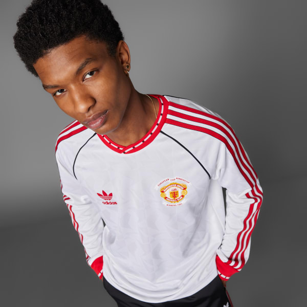 Bialy Koszulka Manchester United '91 Away Long Sleeve