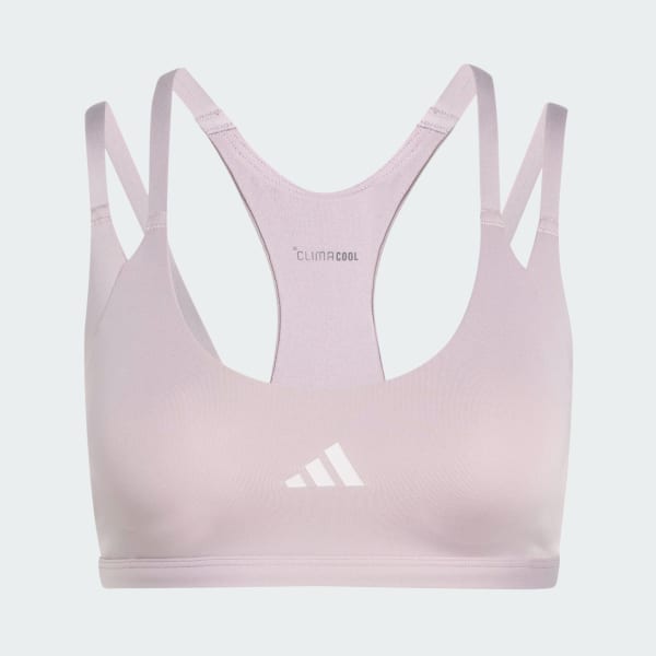Purple Optime Workout Strappy Light Support Bra