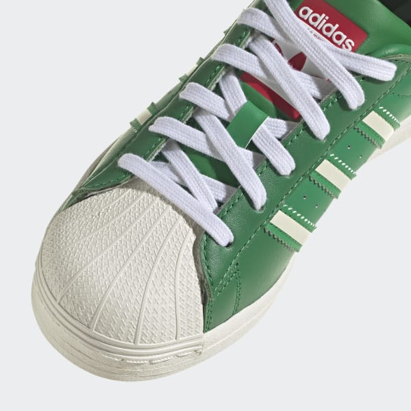 Adidas superstar discount white red green