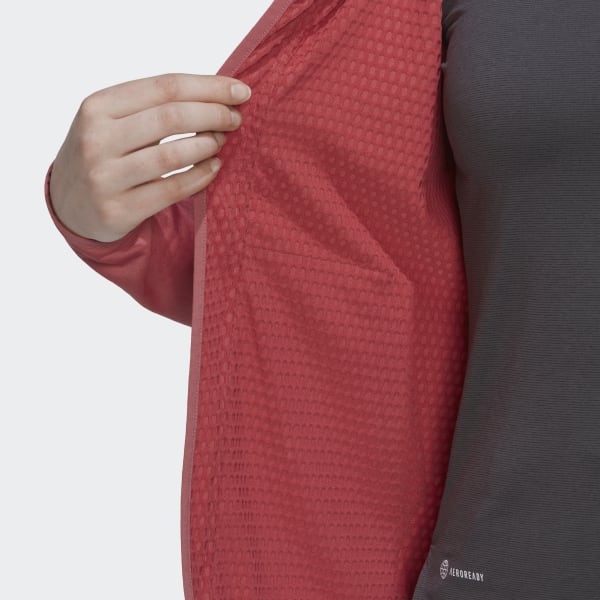 Rojo Casaca de Senderismo Liviana con Capucha Terrex Tech Felpa 29546