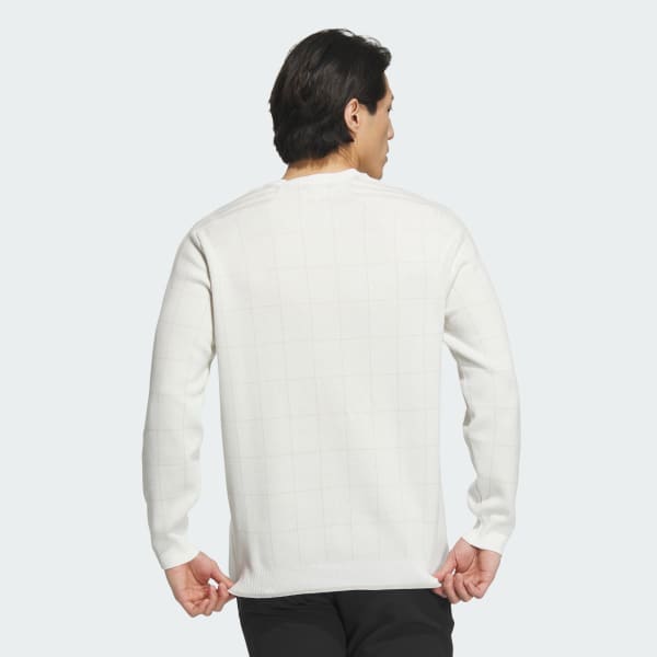 White 3-Stripes Crew Sweater