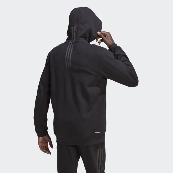 Preto Casaco com Capuz para Ioga AEROREADY