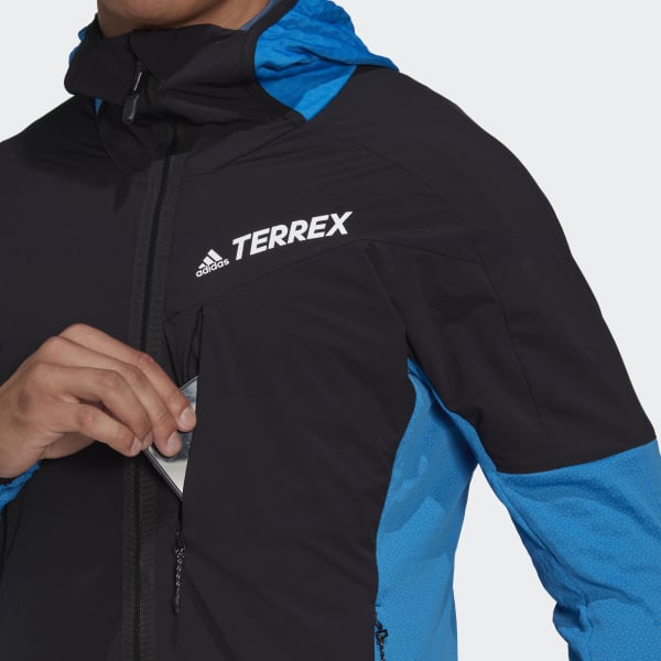 Blu Giacca Techrock Flooce Wind Hooded