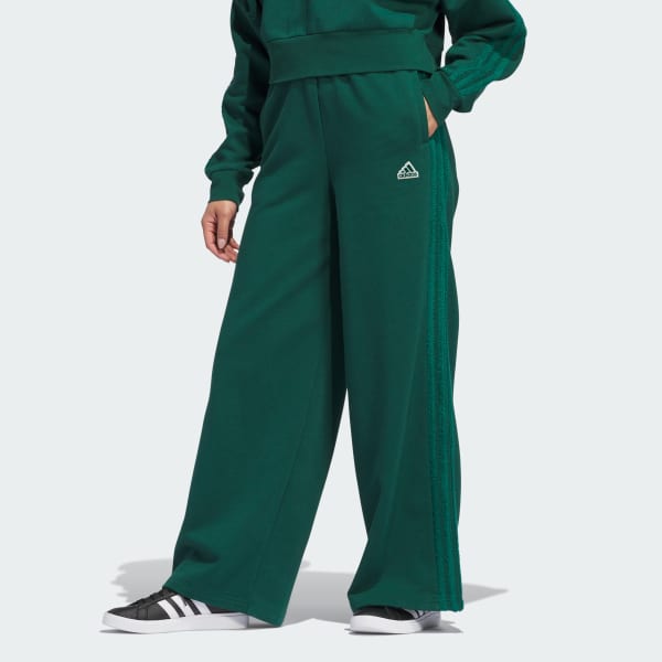 Green stripe adidas pants online