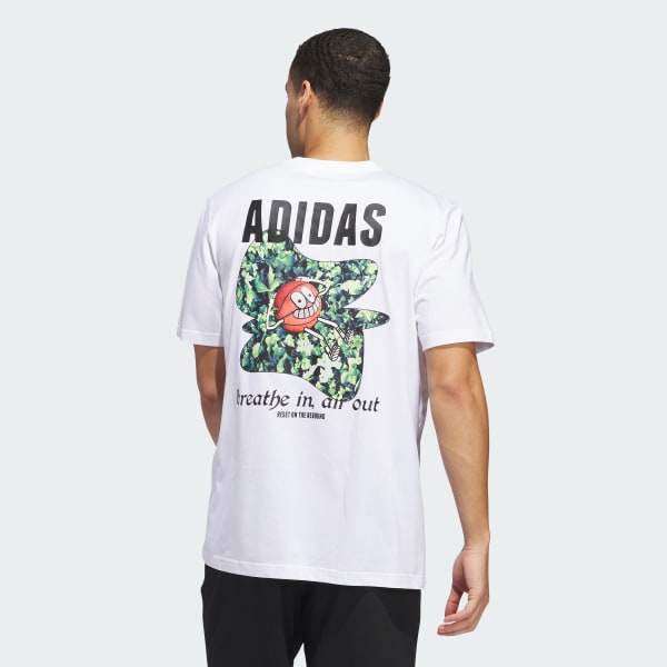 Blanco Playera Lil Stripe Photoreal Estampada