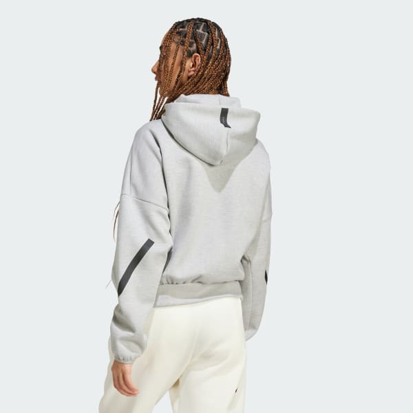 Gra adidas Z.N.E. Full-Zip Hettegenser