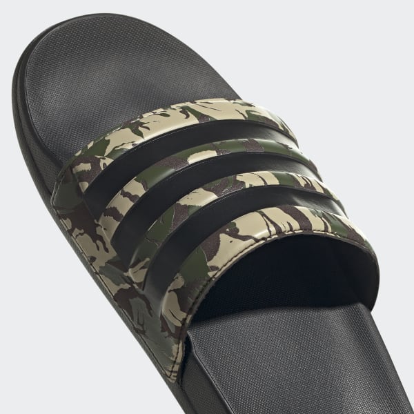 dark green adidas slides