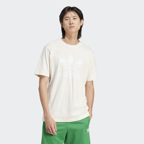 Adidas trefoil tee store white