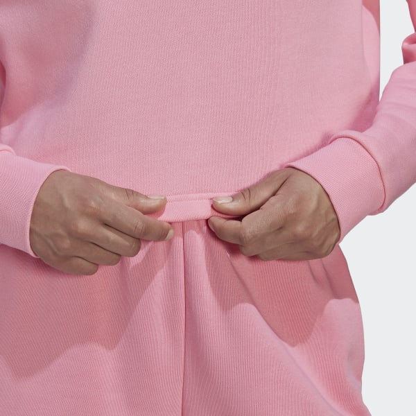 ruzová Mikina s kapucňou Adicolor Essentials Crop Fleece