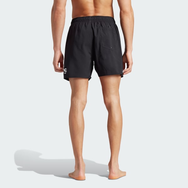 adidas Big Logo CLX Short-Length Swim Shorts - Black | adidas UK