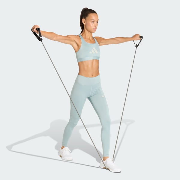 Verde Licras Largas Train Essentials Logo Grande Pretina Alta