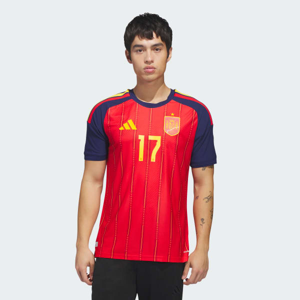 adidas Spain 26 Home Pedri Authentic Jersey - Red | Free Shipping