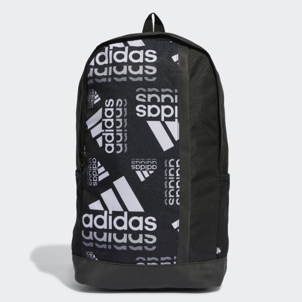 Black Linear Graphic Backpack