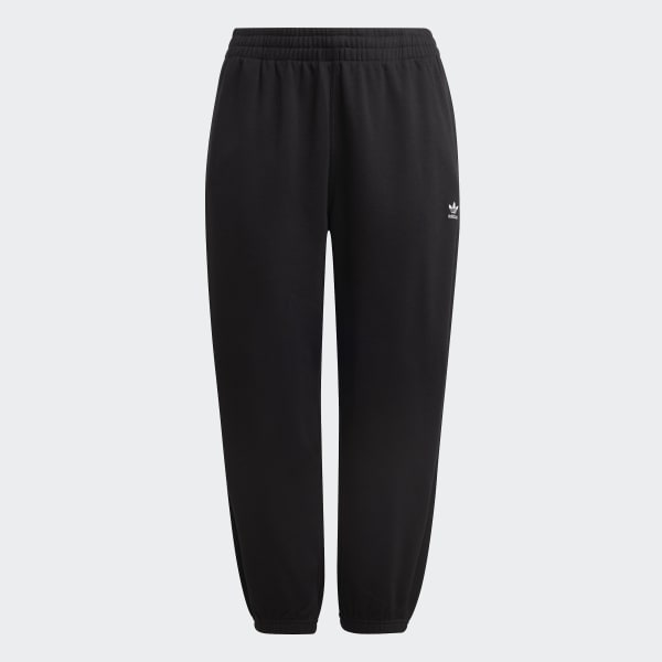 Zwart Essentials Fleece Joggingbroek (Grote Maat)