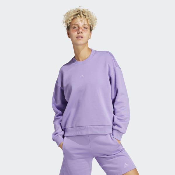 adidas ALL SZN Fleece Sweatshirt - Purple | Women\'s Lifestyle | adidas US