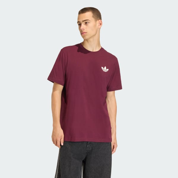 adidas NEW PIZZA BOX GRAPHIC TEE - Burgundy | adidas Singapore