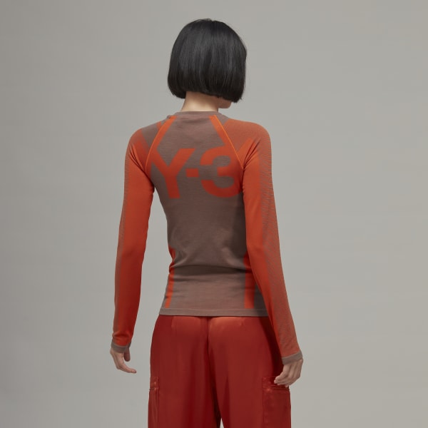 Brun Y-3 Classic Seamless Knit Long Sleeve Tee