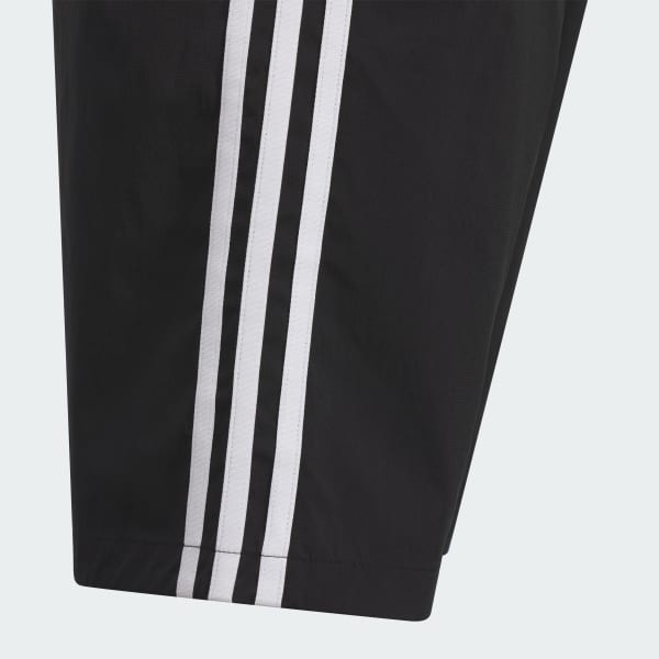 ブラック エッセンシャルズ プラス ルーズフィット スリーストライプス ウーブン ショーツ キッズ