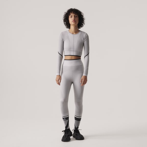 Plomo Licras Sin Costuras TrueStrength para Yoga adidas by Stella McCartney 7/8 Pretina Alta