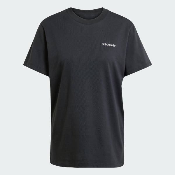 Đen Áo Thun Dáng Suông Trefoil Series Sports Club