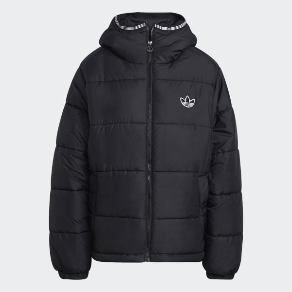 adidas black quilted jacket