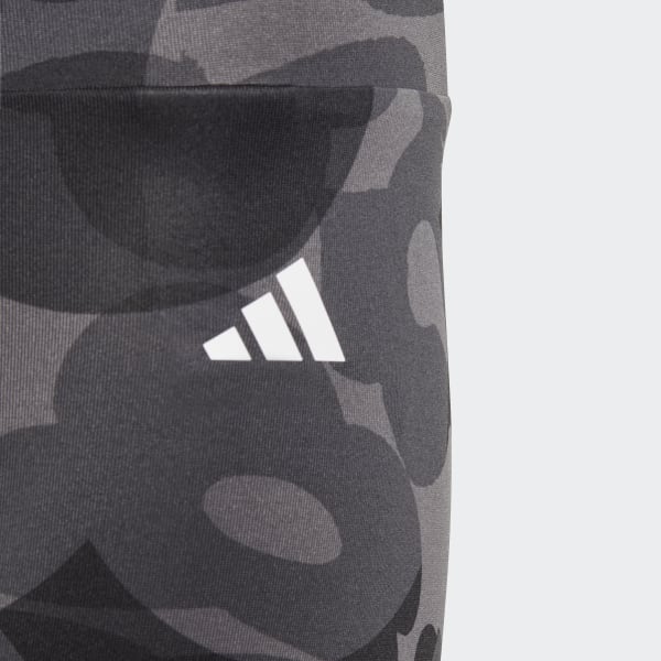 Black Essentials AEROREADY Seasonal Print High-Waist 7/8 Leggings Kids