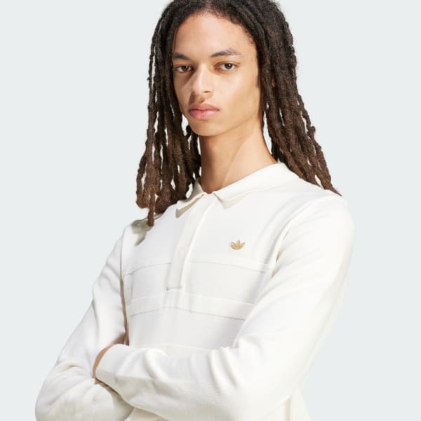 adidas Premium Long Sleeve Polo Shirt - White | adidas India