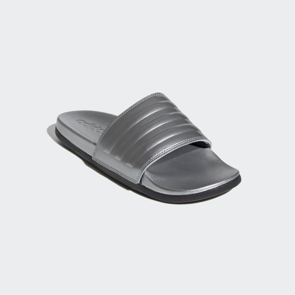 adidas Adilette Comfort Slides - Silver 