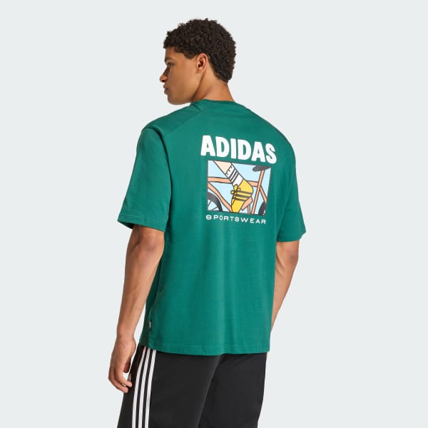 Green ANIMAL POP BIKE GRAPHIC T-SHIRT