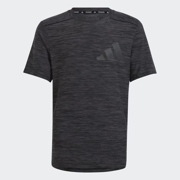 Szary AEROREADY Heather Tee