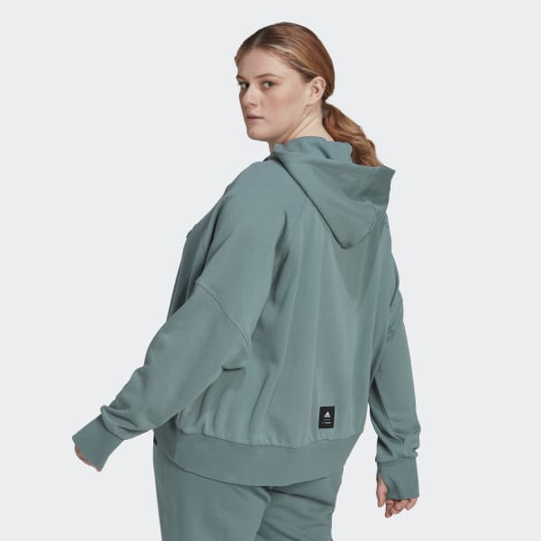 zelená Mikina s kapucňou 11 Honoré (plus size)