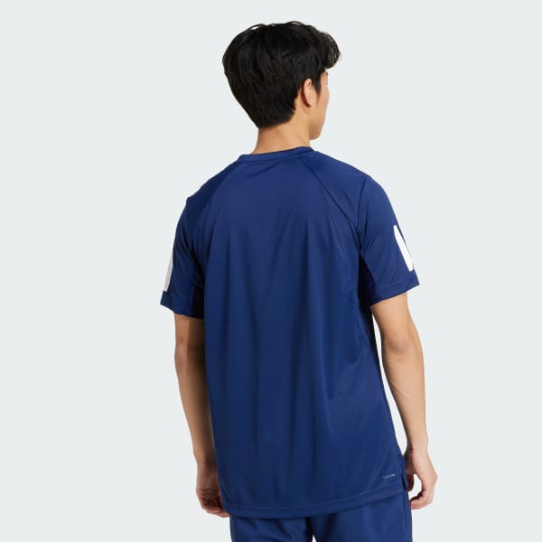 Azul Playera de Tenis Club Climacool 3 Franjas