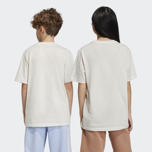 White Graphic Print Boyfriend Tee