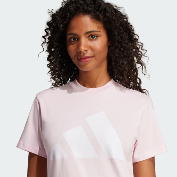 T-shirt coton gros logo Essentials Rose adidas adidas Switzerland