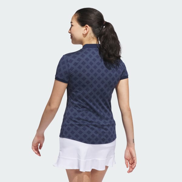 Blauw Ultimate365 Jacquard Short Sleeve Polo Shirt