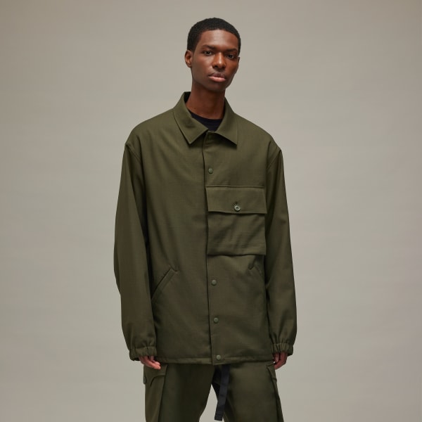 Green Y-3 스포츠 유니폼 코치 재킷