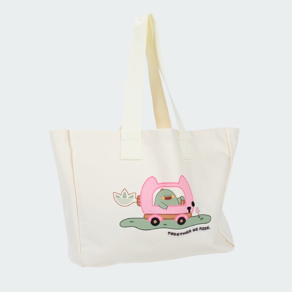 White adidas SHOPPER x DMEOW