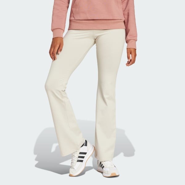 Bezowy Legginsy Essentials Small Logo Flared