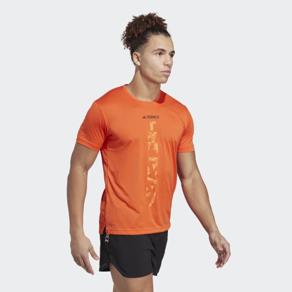 Orange Terrex Agravic Trail Running Tee