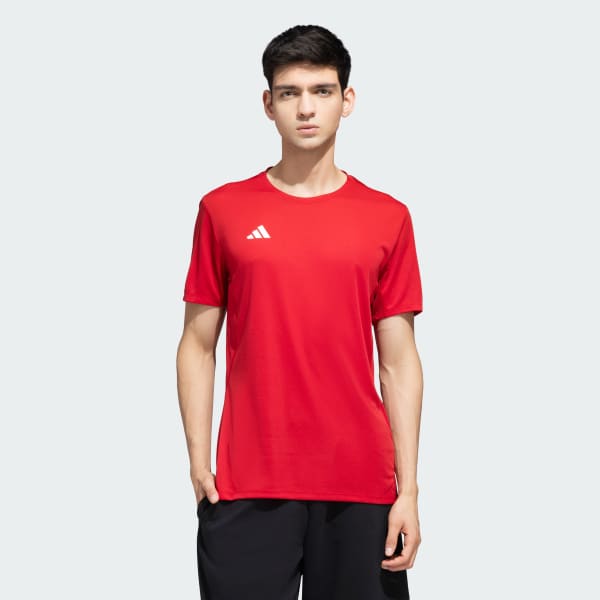 Red Adizero Essentials Running Tee